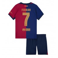 Echipament fotbal Barcelona Ferran Torres #7 Tricou Acasa 2024-25 pentru copii maneca scurta (+ Pantaloni scurti)